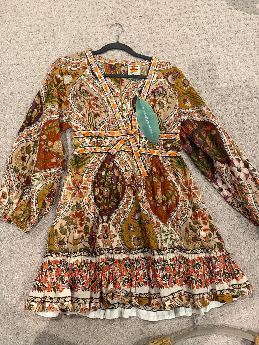 Farm Rio Romantic Nature Mini Dress - Picture 1 of 1